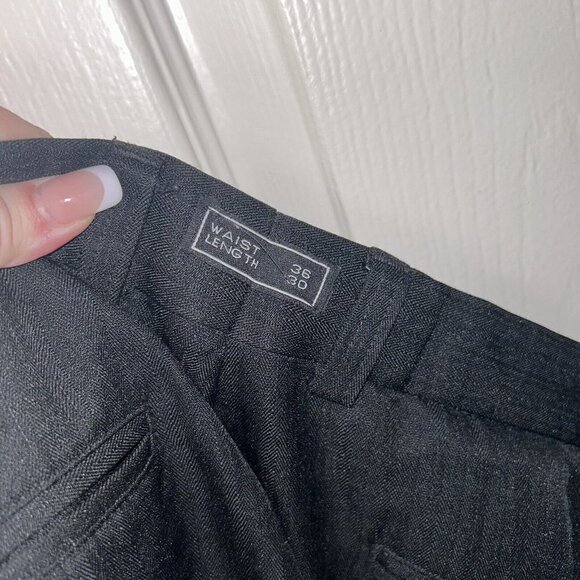 Michael Brandon Black Business Casual Cuffed Dress Pants Size 36 X 30 - Picture 9 of 12